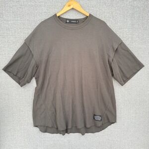 GU x UNDERCOVER Waffle Knit Layered T-Shirt Kosmik Noise Olive Green Sz‎ XL